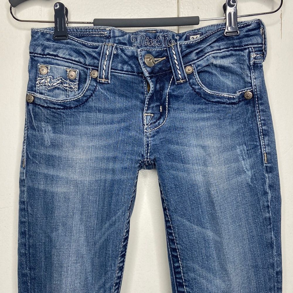 miss me womens low rise bootcut jeans size 26 medium wash blue - Picture 4 of 10